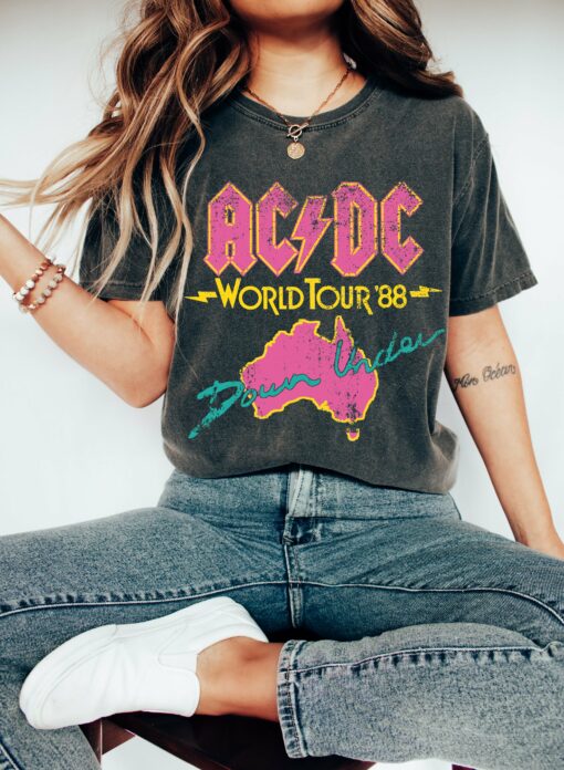 Comfort Colors Retro Rocker Tee Super Cute Dyed Rocker Tees – Unisex Sized Vintage Rock N Roll Styled Hippie Shirt