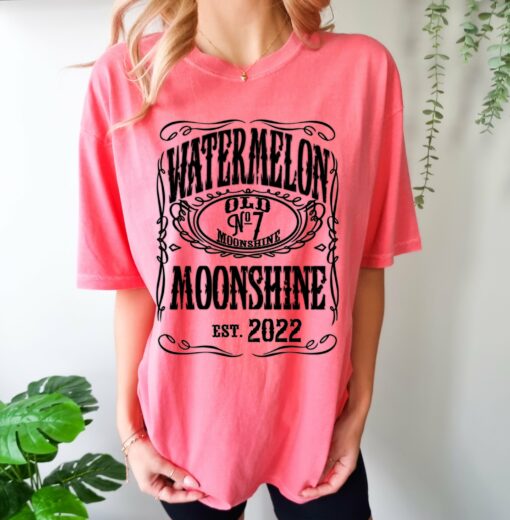 Comfort Colors Watermelon Moonshine Shirt  Country Western Shirt