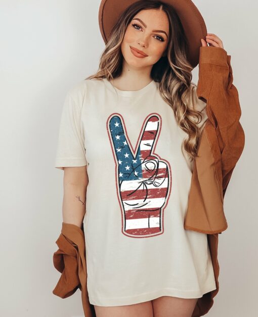 Comfort Colors or Bella Canvas Soft Style Peace USA Tee Toddler, Youth, And Adult Sizes – July 4th Unisex Sized