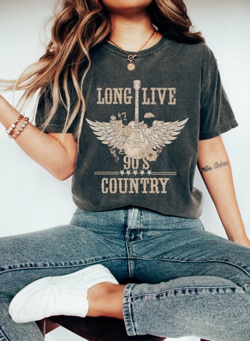 Comfort Colors or Bella Long Live 90’s Country Music Tee Youth and Adult Sizes