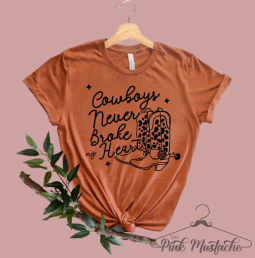 Cowboys Never Broke My Heart Bella Canvas Soft Style Shirt Long Live Country Rock Music Western Style Tshirt Unisex Sized