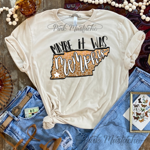 Cream Maybe It Was Memphis Tee Vintage Country Style Shirt  Rocker Vintage Bella Tee