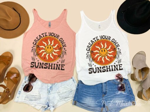 Create Your Own Sunshine Tank – Adult SizesRetro Style Softstyle Tank