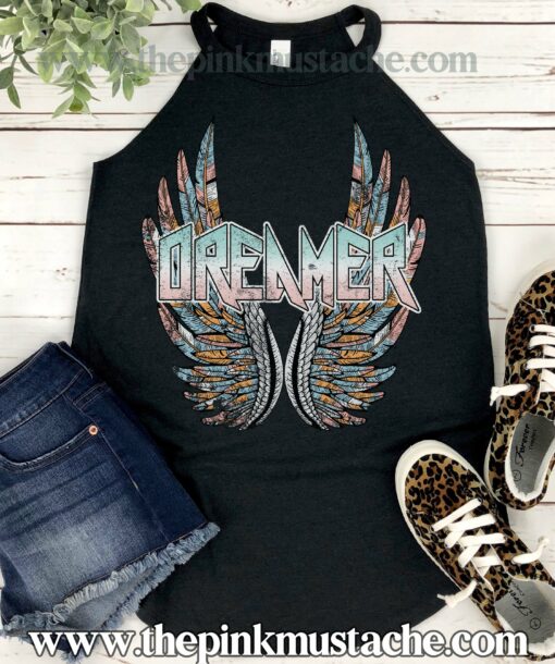 Dreamer Vintage Style District Tank Top  Rocker Vintage Tank