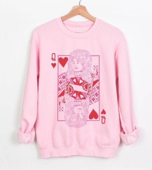 Gildan or Bella Country Music Queen Card Sweatshirt Dolly Queen Sweatshirt