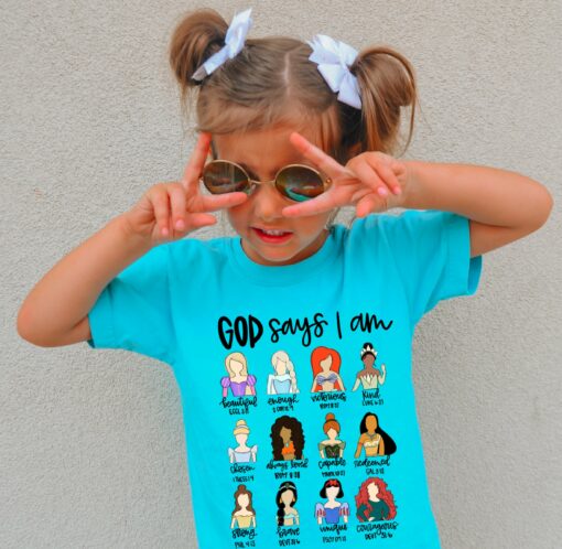 God Says I Am Princess Shirt Comfort Colors Youth and Adult Sizing