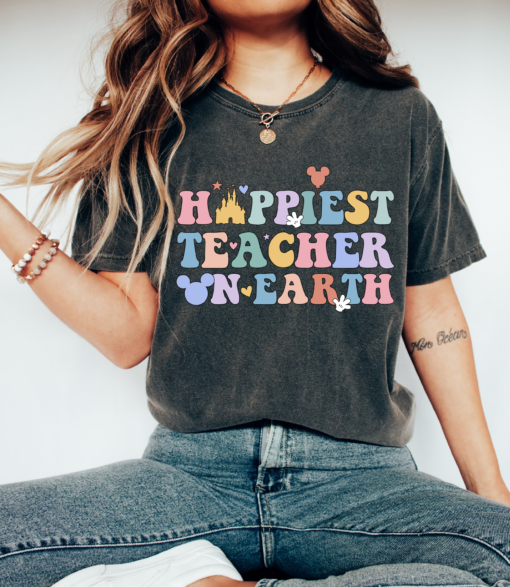 Happiest Teacher on Earth Magical Vacation Themed Shirt  Mouse Shirt