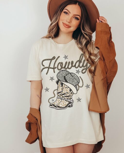 Howdy Shirt Western Style Shirt Unisex Sized Youth and Adult Sizes