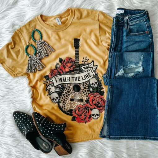 I Walk The Line Rocker Tee  Rock N Roll Soft Style Tee