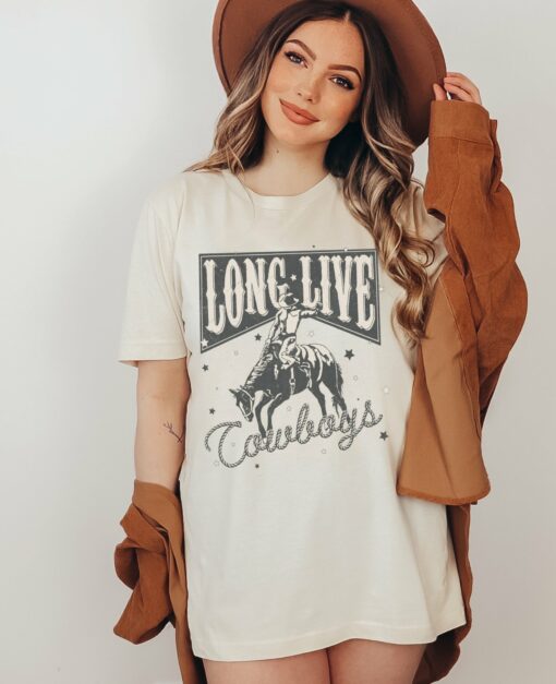 Long Live Cowboys Western Style Shirt Unisex Sized Youth and Adult Sizes