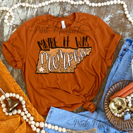 Maybe It Was Memphis Tee Vintage Country Style Shirt  Rocker Vintage Bella Tee