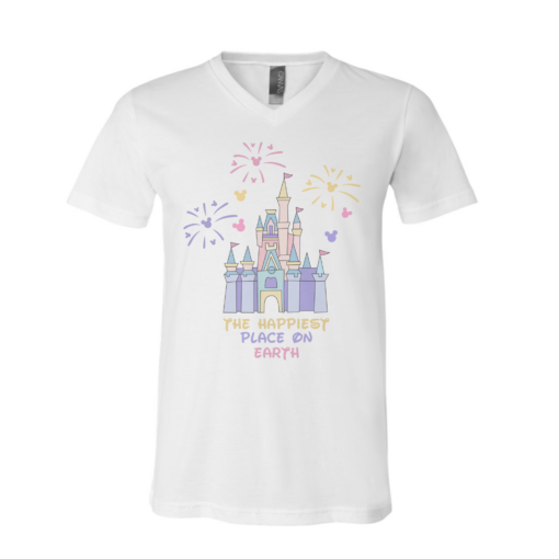 V-Neck Happiest Place on Earth Shirt Magical Vacation Themed Shirt  Adult Sizes Mommy and Me Vacation Tees