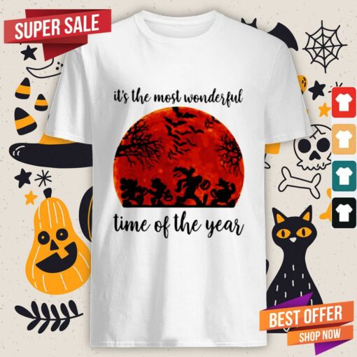 Halloween Mickey Mouse And Friends Its The Most Wonderful Time Of The Year Sunset Shirt