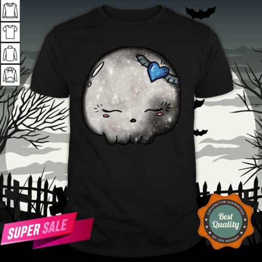 Halloween Silver Moon Skull Kawaii Cute Sugar Skull Shirt