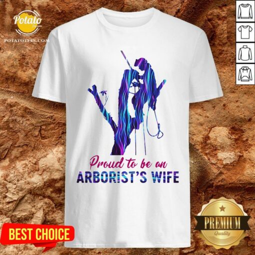 Happy Proud To Be An Arborist’s Wife Hologram Shirt