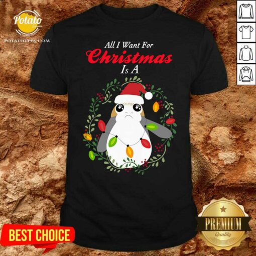 Happy Star Wars Porg All I Want Christmas Shirt