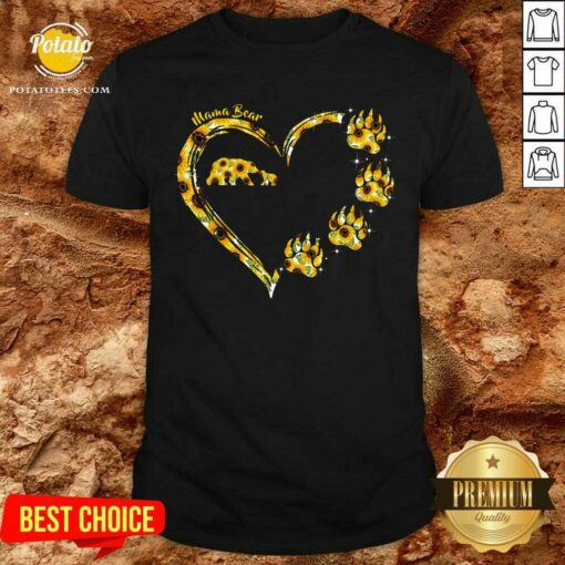 Heart Sunflower Mama Bear Mother’S Day Shirt