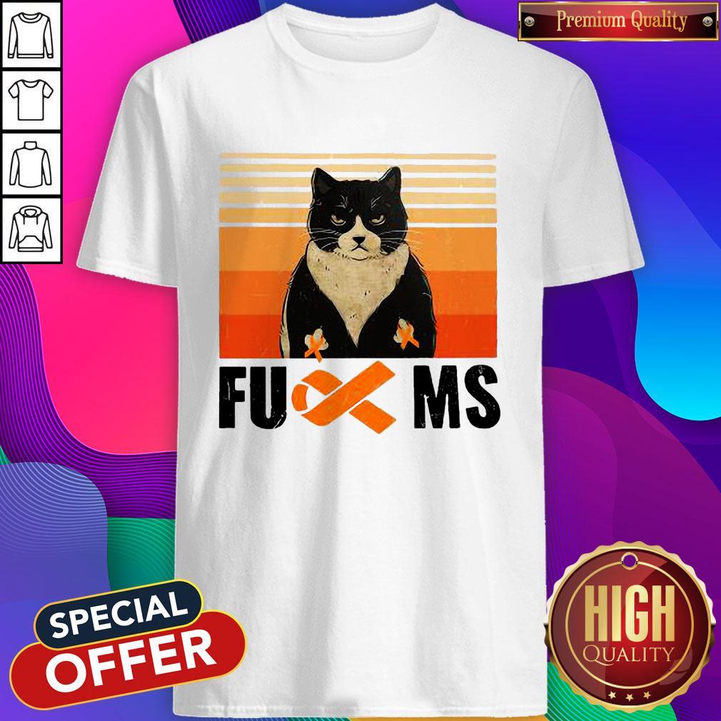 Hot Cat Fuck MS Cancer Awareness Vintage Retro Shirt Hot Cat Fuck MS Cancer Awareness Vintage Retro Shirt