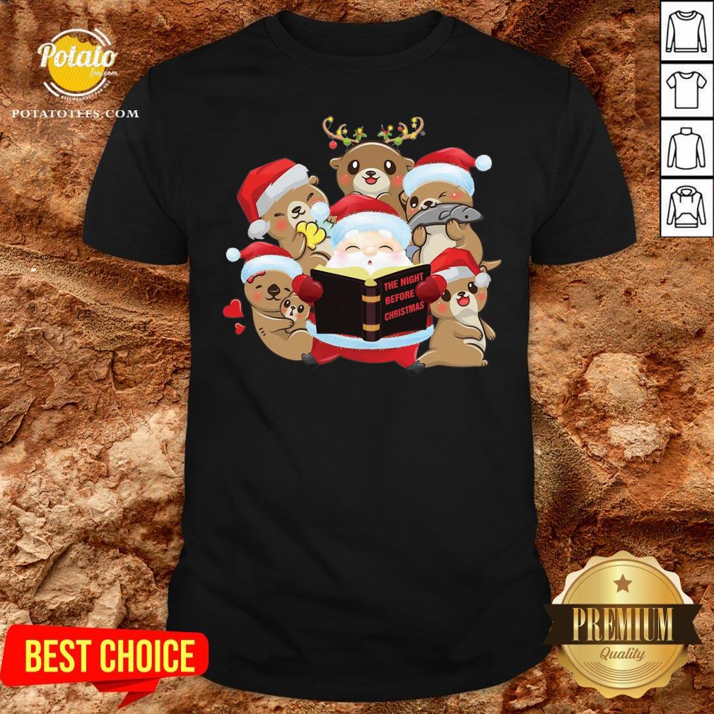 Hot Santa And Sloth Reindeer The Night Before Christmas Shirt Hot Santa And Sloth Reindeer The Night Before Christmas Shirt