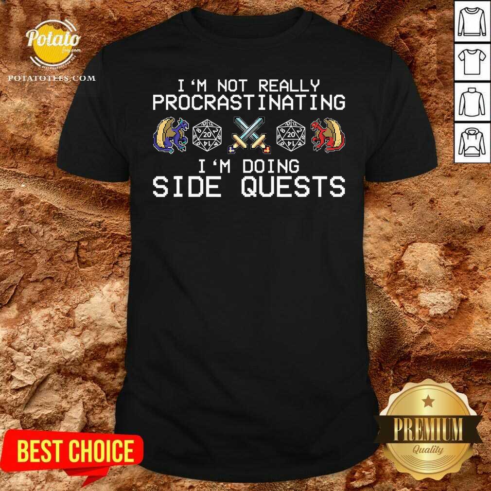 I’m Not really Procrastinating I’m Doing Side Quests RPG Dragons Shirt I’m Not really Procrastinating I’m Doing Side Quests RPG Dragons Shirt
