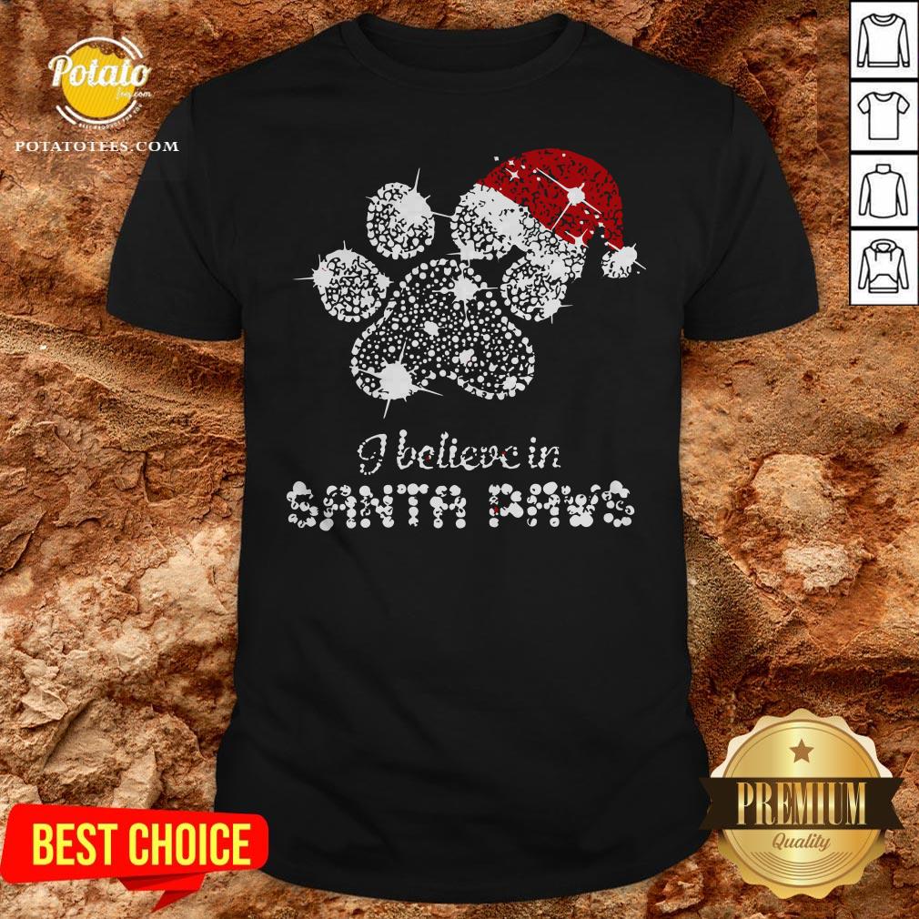 I Believe In Santa Paws Merry Christmas Shirt I Believe In Santa Paws Merry Christmas Shirt