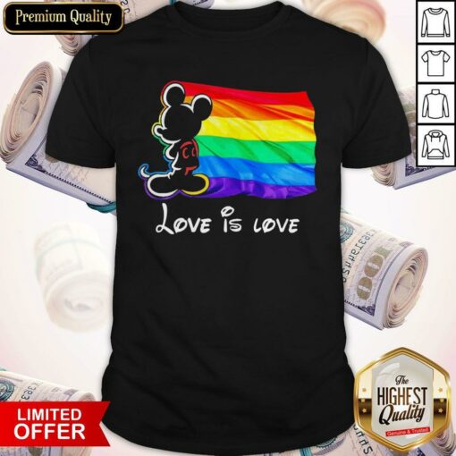 LGBT Mickey Mouse Love Is Love Flag Shirt