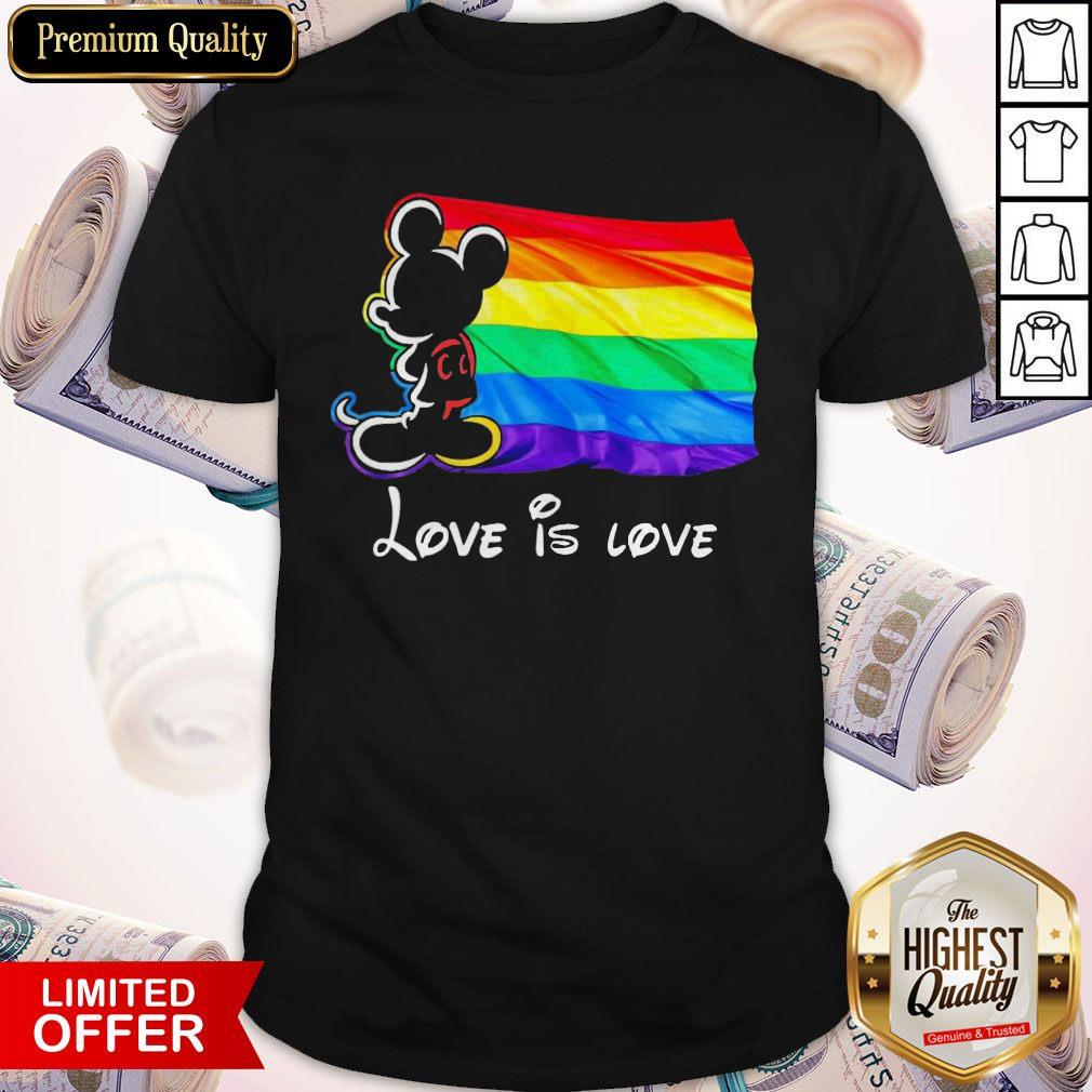 LGBT Mickey Mouse Love Is Love Flag Shirt LGBT Mickey Mouse Love Is Love Flag Shirt