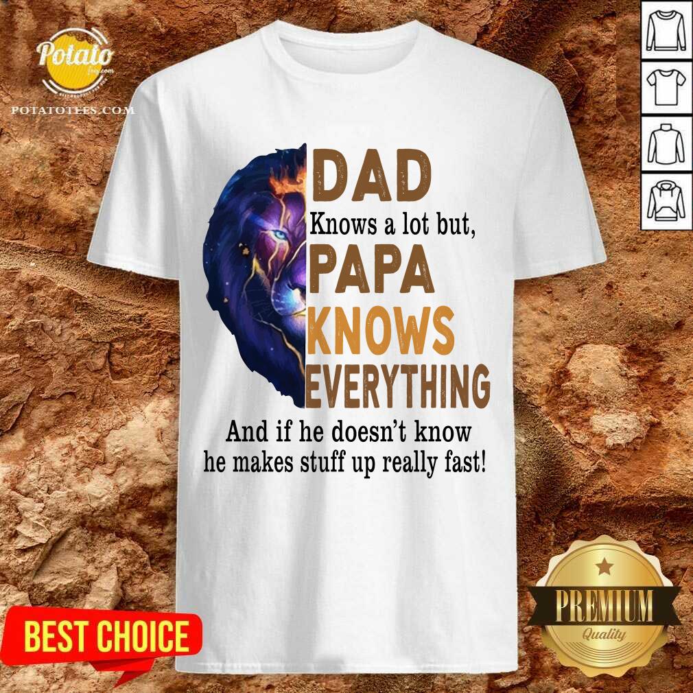 Lion Dad Knows A Lot But Papa Knows Everything Shirt Lion Dad Knows A Lot But Papa Knows Everything Shirt