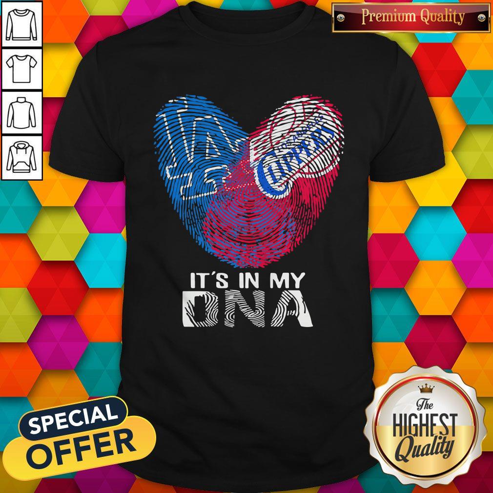Los Angeles Clippers And Los Angeles Dodgers It’s In My DNA Heart Shirt Los Angeles Clippers And Los Angeles Dodgers It’s In My DNA Heart Shirt