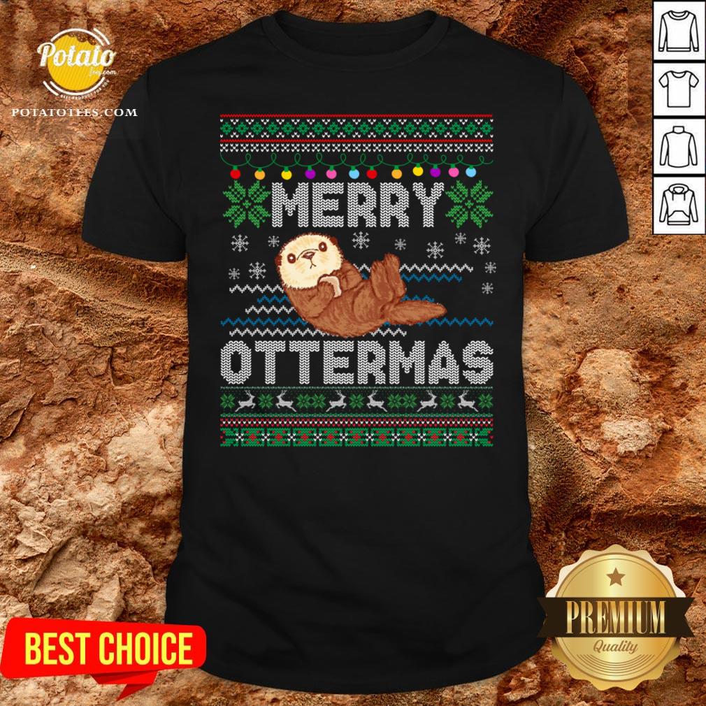 Love Merry Ottermas Ugly Christmas Shirt Love Merry Ottermas Ugly Christmas Shirt