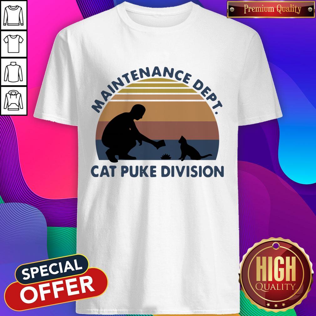 Maintenance Dept Cat Puke Division Vintage Shirt Maintenance Dept Cat Puke Division Vintage Shirt