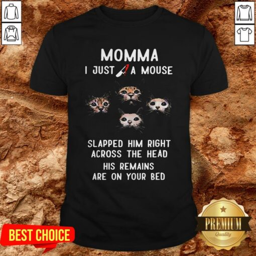 Momma I Just A Mouse Slapped Him Right Across The Head His Remains Are On Your Bed Shirt
