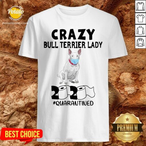 Nice Crazy Bull Terrier Lady 2020 Quarantined Shirt