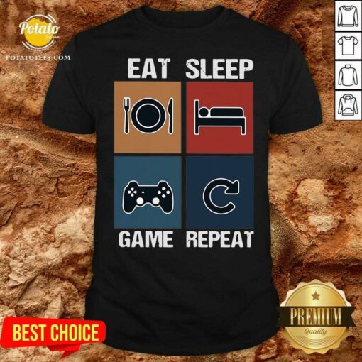 Nice Eat Sleep Game Repeat Vintage Shirt