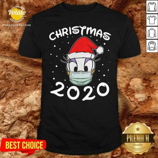Nice Face Daisy Santa Wear Mask Merry Christmas 2020 Christmas Shirt