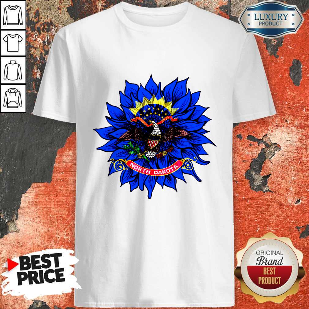Nice Sunflower North Dakota Flag Shirt Nice Sunflower North Dakota Flag Shirt