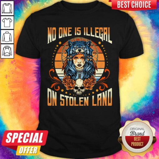 No One Is Illegal On Stolen Land Girl Skullcap Shirt