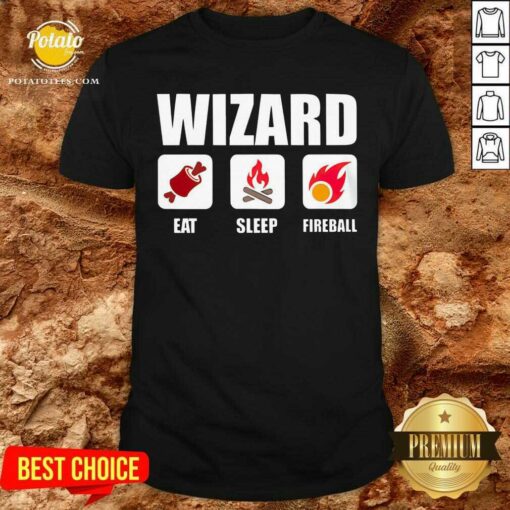 Official Eat Sleep Fireball Wizard Shirt