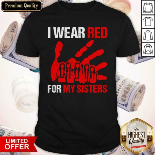 Official I Wear Red For My Sister Shirt