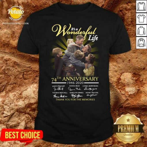 Official It’s A Wonderful Life 74th Anniversary 1946 2020 Thank You For The Memories Signatures Shirt