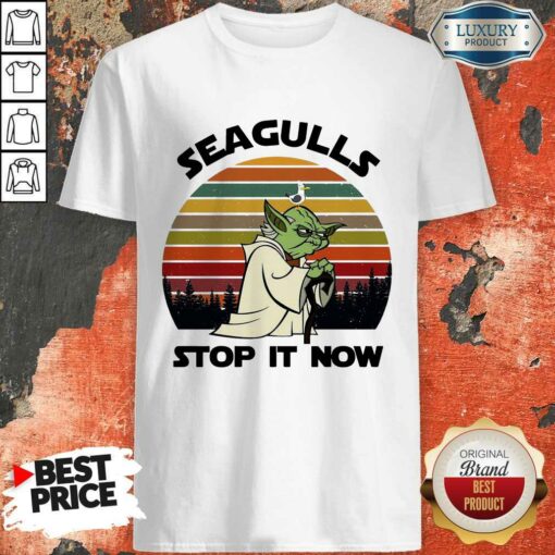 Official Master Yoda Seagulls Stop It Now Vintage Shirt
