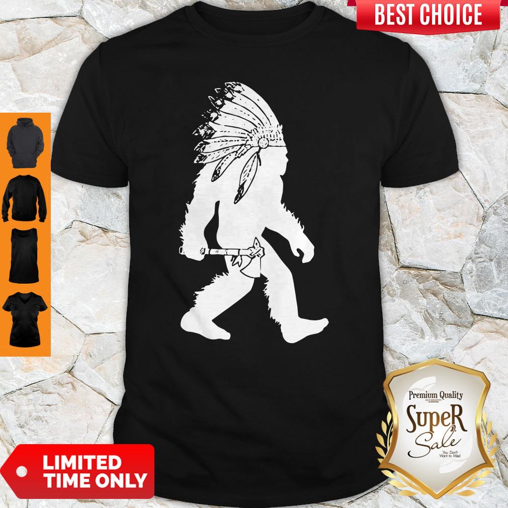 Official Native American Bigfoot Headdress Shirt Official Native American Bigfoot Headdress Shirt