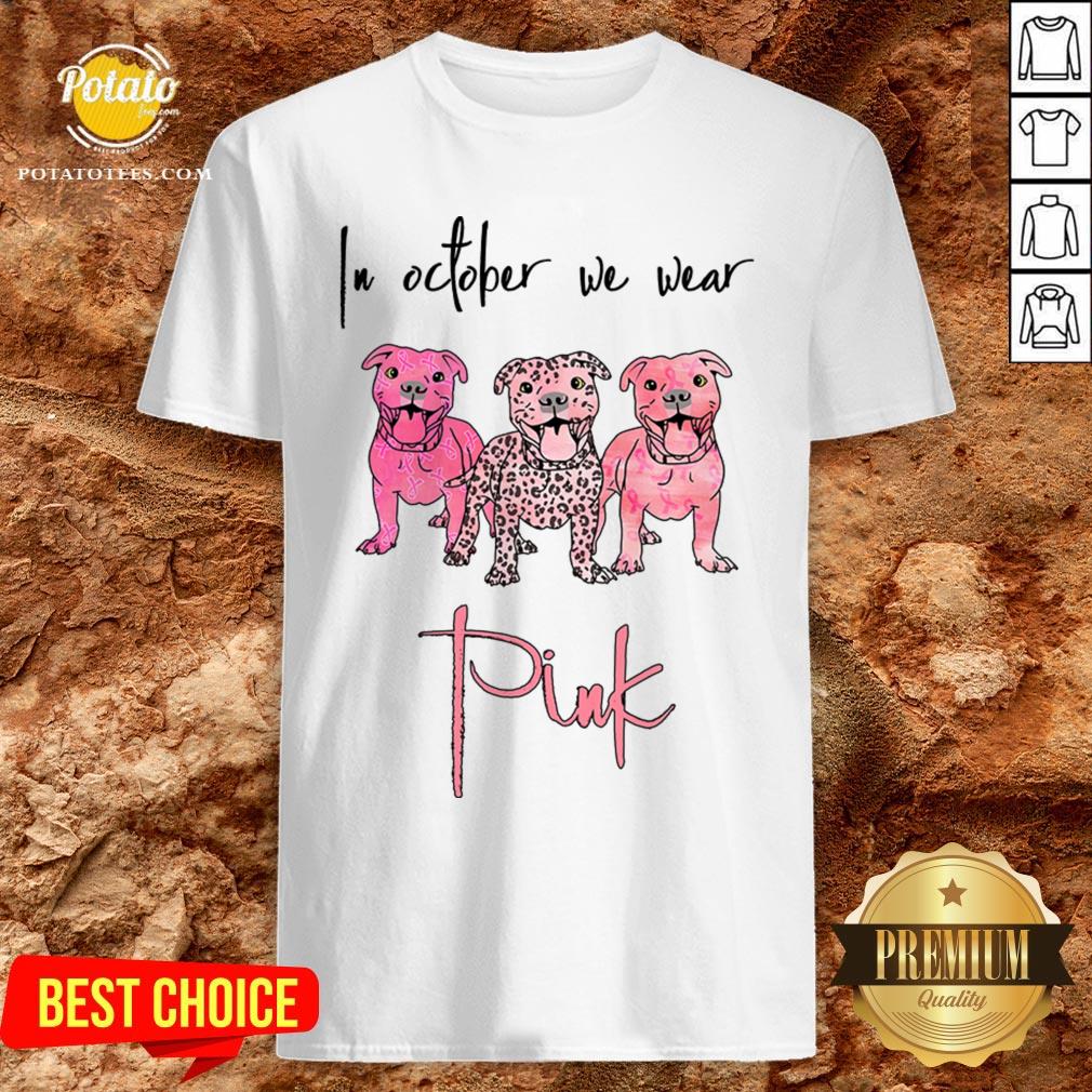 Official Pitbull In October We Wear Pink Shirt Official Pitbull In October We Wear Pink Shirt
