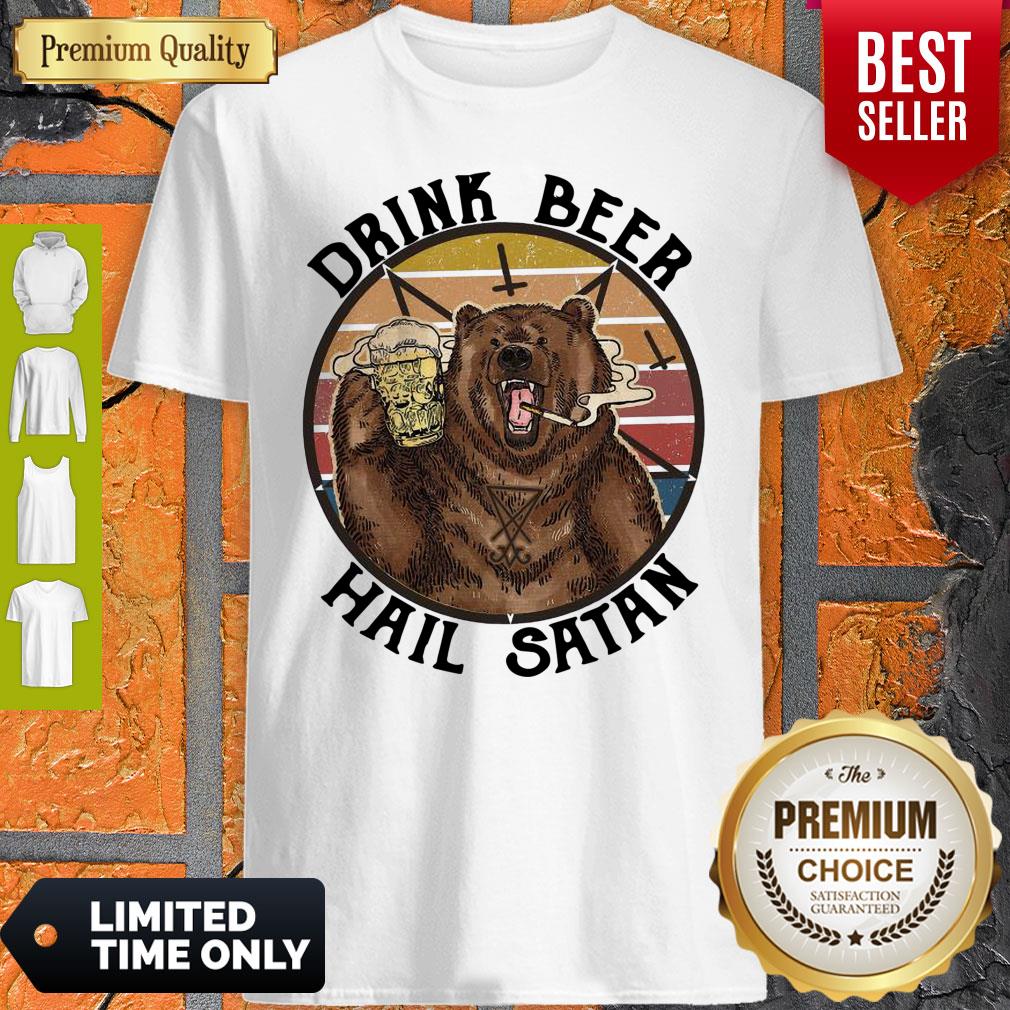 Official The Bear Drink Beer Hail Satan Shirt Official The Bear Drink Beer Hail Satan Shirt