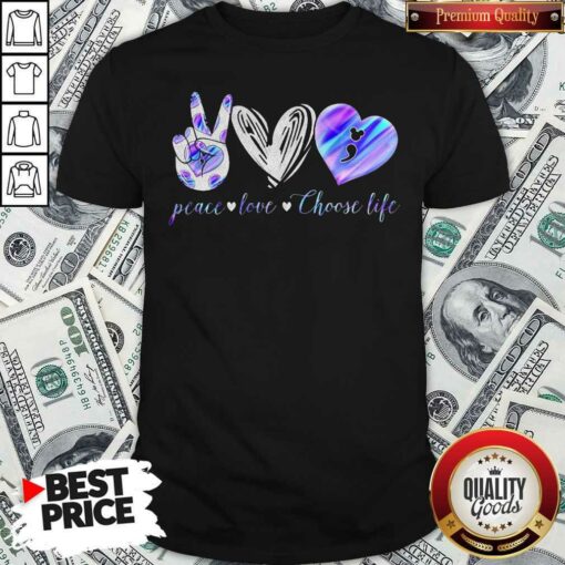 Peace Love Choose Life Mickey Mouse Shirt