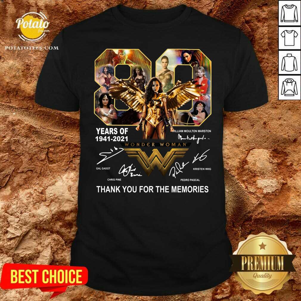 Perfect 80 Years Of Wonder Woman Thank You For The Memories Shirt Perfect 80 Years Of Wonder Woman Thank You For The Memories Shirt
