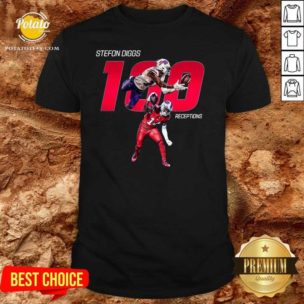 Perfect Buffalo Bills Stefon Diggs 100 Receptions Shirt Perfect Buffalo Bills Stefon Diggs 100 Receptions Shirt
