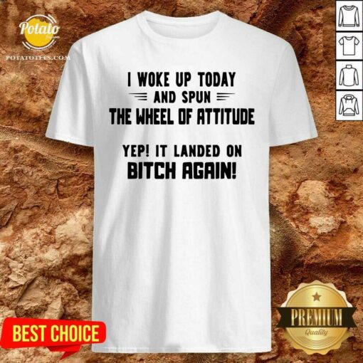 Perfect I Woke Up Today And Spun The Wheel Of Attitude Yep It Landed On Bitch Again Shirt