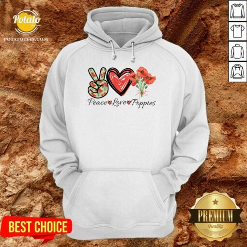 Perfect Peace Love Poppies Flowers Red heart Classic Shirt