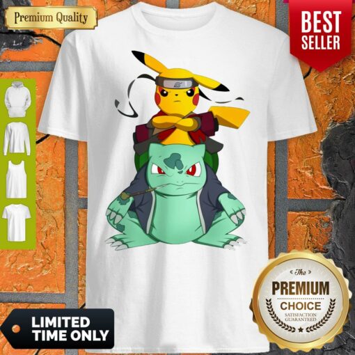 Pokemon Pikachu And Bulbasaur Mashup Naruto Jiraiya Shirt